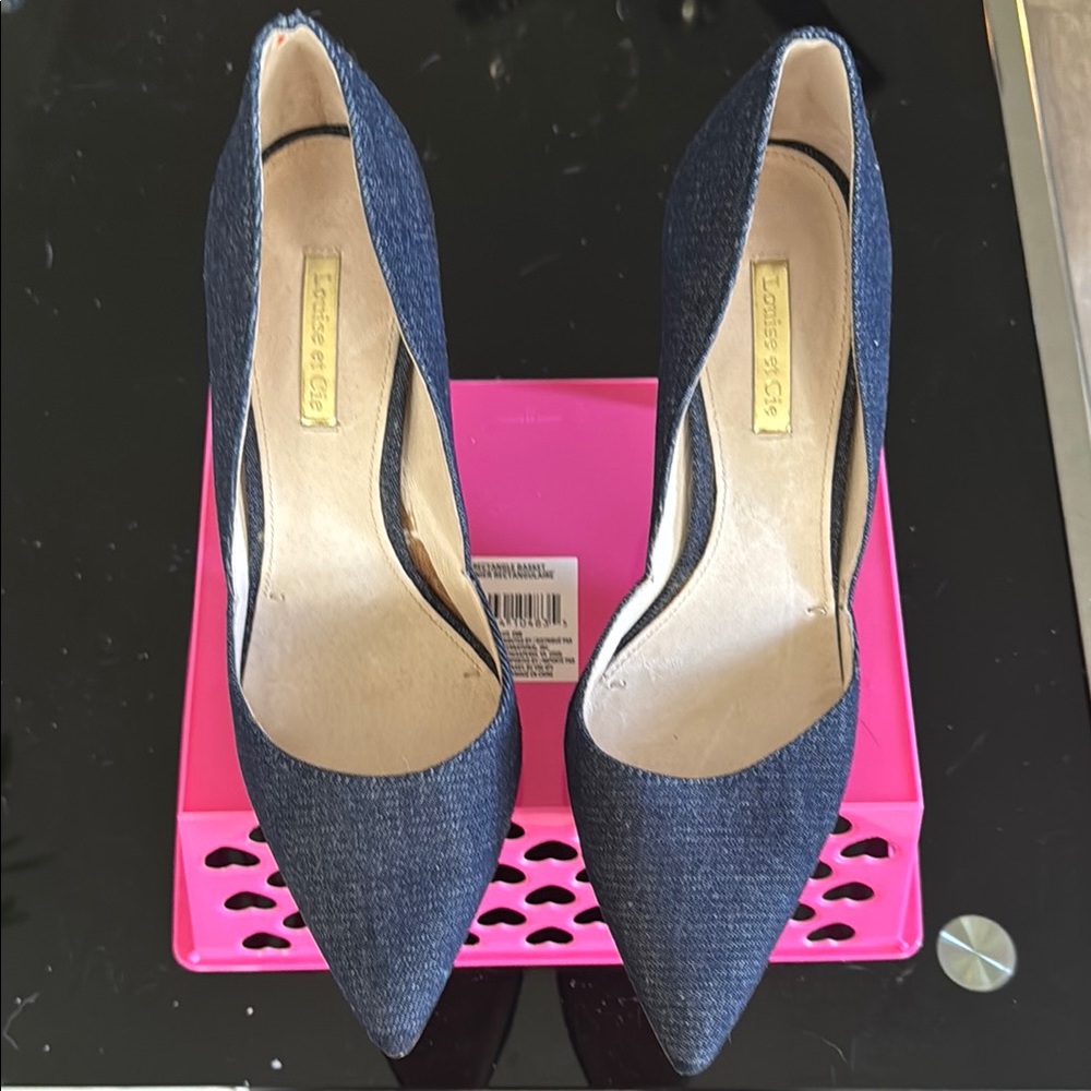 Louise et Cie Blue Stiletto Heels Classic Pointed Toe